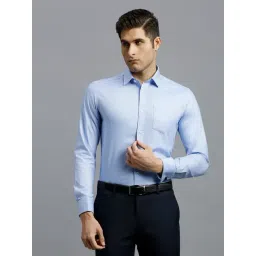 Reid & Taylor Blue Cotton Regular fit Solid Shirt-picture-44
