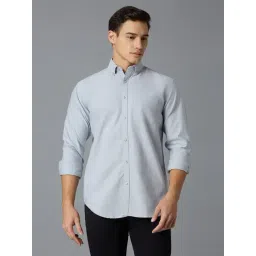 Reid & Taylor Grey Cotton Regular fit Solid Shirt-picture-14
