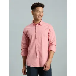 Reid & Taylor Pink Cotton Slim fit Solid Shirt-picture-45