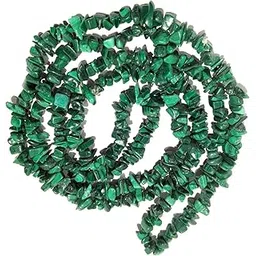 Malachite Mala/Necklace Natural Crystal Stone Chip Bead Mala for Reiki Healing and Crystal Healing Stone (Color : Green)-image-37