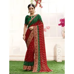 Rekha Maniyar Printed Zari Ready to Wear Bandhani Saree-picture-32