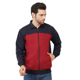 RELIGHT WEARS Men Colourblocked Mock collar Front-Open Sweatshirt-picture-12