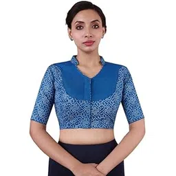 rene Women Cotton Blend Half Sleeve Blouse(M-005774@@p)-picture-42