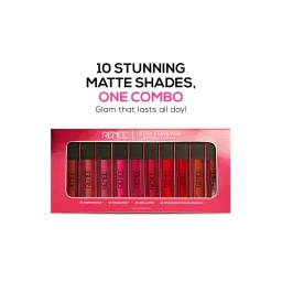 renee cosmetics RENEE Stay Forever Matte Liquid Lipstick Combo, Long Lasting, Smudge-proof & Waterproof - Pack of 10-picture-13