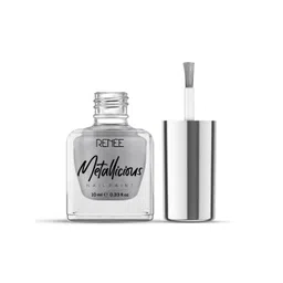 Renee Long-Lasting & Smooth Finish Metallicious Nail Paint 10ml - Pebble Grey-picture-22