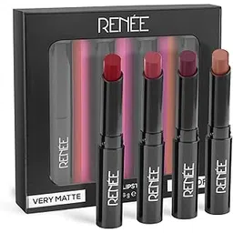 RENEE Very Matte - Pack of 4 Matte Lipsticks, Intense Color Pay Off, Full Coverage Long Lasting Weightless Velvety Formula-picture-24