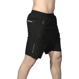 renessa Solid Men Black Sports Shorts-picture-23