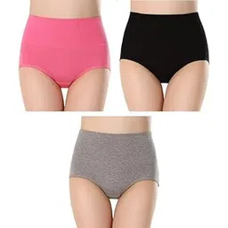 renowned Hipster Panty Underwear Briefs Cotton - XL Size Pack of 3 Red Maroon Pink-picture-22
