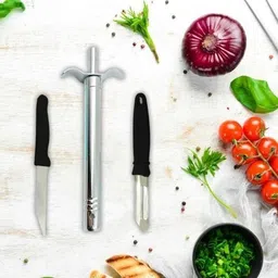 RENTERPRISE 3-in-1 Kitchen Combo | Gas Stove Lighter + Knife + Peeler | Cooking Tools Set Multi Tool-picture-25