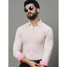 RENUOVO Men Slim Fit Spread Collar Solid Cotton Formal Shirt-picture-27