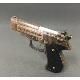 repish Butane Gas System And Adjustable Flame Copper Beretta Gun Pocket Size Metal Pocket Lighter-picture-22