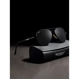 Resist Eyewear Black Aviator UV Protection Unisex Sunglasses-picture-24