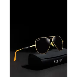 RESIST EYEWEAR Unisex Aviator Sunglasses With UV Protected Lens-ANDREWGFBLACK-picture-27