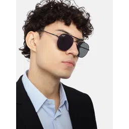 RESIST EYEWEAR Unisex Black Lens & Black Rectangle Sunglasses with UV Protected Lens-picture-16