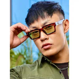 RESIST EYEWEAR Unisex UV Protected Lens Square Sunglasses DEFENDER GREEN BROWN 1 image 5