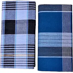 retro brand RETRO 100% Pure Cotton Checkered Lungi For Men (2.00 Meters - 2.25 Meters - 2.50 Meters) (Pack Of 2) (Stitched - Unstitched Lungi's Available)-picture-18
