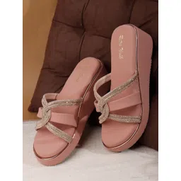 Retro Walk Embellished Party Wedge Mules-picture-13