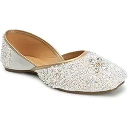 retro walk Square Toe Ethnic Embellished Mojaris-picture-26