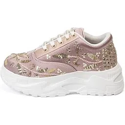 rettrose The Amelienne Luxury Blush Vine Embellished Trainer-picture-48