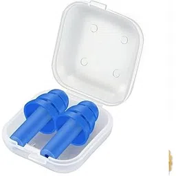 Reusable Silicone Ear Plugs with Storage Case, Blue, 1 Pairs-picture-44