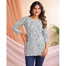revangi Women Printed V-Neck Tunic-picture-40