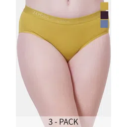 Reveira Pack Of 3 Assorted Cotton Hipster Briefs-picture-20