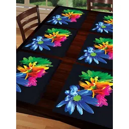 REVEXO Black 6 Pieces Printed Table Placemats-picture-11