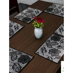 REVEXO Black & White 6 Pieces Printed Anti-Slip Table Placemats-picture-12