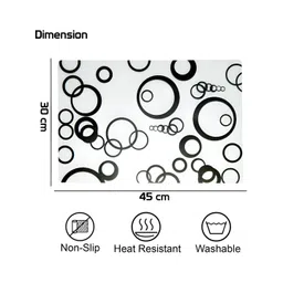 REVEXO Black & White 6 Pieces Printed Anti-Slip Table Placemats image 3