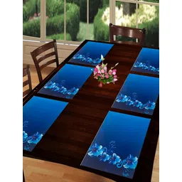 REVEXO Blue 6 Pieces Printed Anti-Slip Table Placemats-picture-22