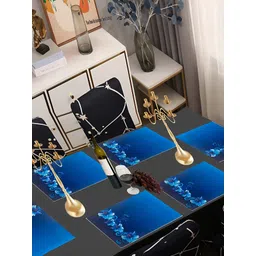 REVEXO Blue 6 Pieces Printed Anti-Slip Table Placemats-picture-31