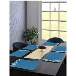 REVEXO Blue 6 Pieces Printed Table Placemats-picture-27