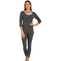 revexo Winter Wear Ladies/Women/Girl, Poly Cotton Thermal Set (Round Neck Upper/Top + Lower/Trouser) Set of 01-picture-19