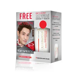 Revlon Top Speed Hair Color - Natural Brown 60M with Free Outrageous Conditioner-picture-16