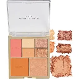 revolution pro Revolution Pro- Iconic Eye & Cheek Palette- Light/Medium |All-in-one makeup must-have |7-shade palette for eyes, face and cheeks |Highly pigmented |Blendable & buildable |12gm-picture-10
