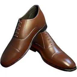 revox Height Increasing Elevator Formal Oxford Shoes in Genuine Leather with 3 Inch Height Increase (1.25 Inch Outer Heel and 1.75 Invisible Insole)-picture-45