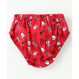 Revvo Junior Cotton Knit Briefs Boat Print Pack Of 2 - Navy Blue & Red image 5