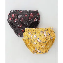Revvo Junior Cotton Knit Briefs with Puppy Print Pack of 2 - Multicolour-picture-11