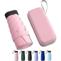 rexera Travel 𝐔𝐕 Mini Folding Compact 𝐔𝐦𝐛𝐫𝐞𝐥𝐥𝐚 𝐰𝐢𝐭𝐡 𝐂𝐚𝐬𝐞, Manual Open 6 Ribs Lightweight Portable, Small Sun & Rain Pocket Umbrella for Girls and Women— Use in 𝐑𝐚𝐢𝐧 & 𝐒𝐮𝐦𝐦𝐞𝐫-picture-16