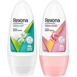 Rexona Roll-On Deodorant Combo for Women | Fresh Lily (50ML) & Fresh Rose Even Skin Tone Underarm Roll on (50ML) | 72H Odour Protection | (Combo of 2)-picture-21