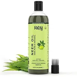 Rey Naturals Cold Pressed Neem Oil For Skin & Hair Growth - 200ml | Pure Neem Oil For Hair Dandruff | Neem Hair Oil For Lice & Nits Removal | Hair Oil Pure For Body Massage & Acne-picture-45