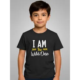 REYA Boys Pack of 2 Typography Printed Round Neck Cotton T-shirts image 3