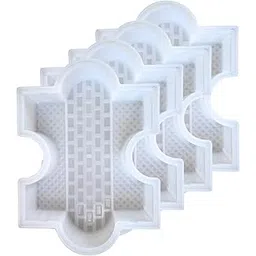 Reyal Plastic N' BROOK Paver Block mould(60mm) Brick Design Interlocking Paver Mould(Pack of 4)-picture-10