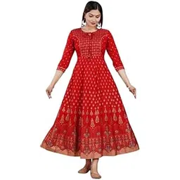 RF Clothes Women Printed Viscose Rayon Stitched Floral Anarkali Gown Only-picture-42