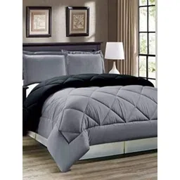 RF RELAXFEEL Black & Grey Checked Heavy Winter 233 GSM Double Bed Comforter-picture-36