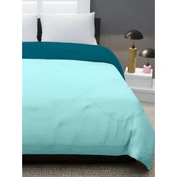 RF RELAXFEEL Blue & Green Geometric Heavy Winter 233 GSM Double Bed Comforter-picture-18