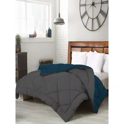 RF RELAXFEEL Blue & Grey Geometric Heavy Winter 233 GSM Double Bed Quilt-picture-25