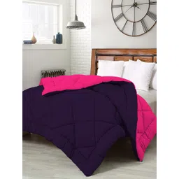 RF RELAXFEEL Blue & Pink Microfiber Heavy Winter 233 GSM Reversible Single Bed Quilt-picture-35