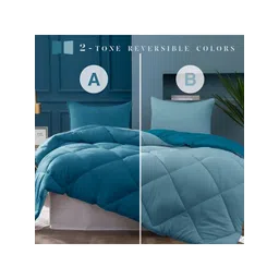 RF RELAXFEEL Blue Geometric Heavy Winter 233 GSM Double Bed Quilt-picture-14