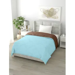 RF RELAXFEEL Brown & Blue Geometric Heavy Winter 233 GSM Double Bed Quilt-picture-38
